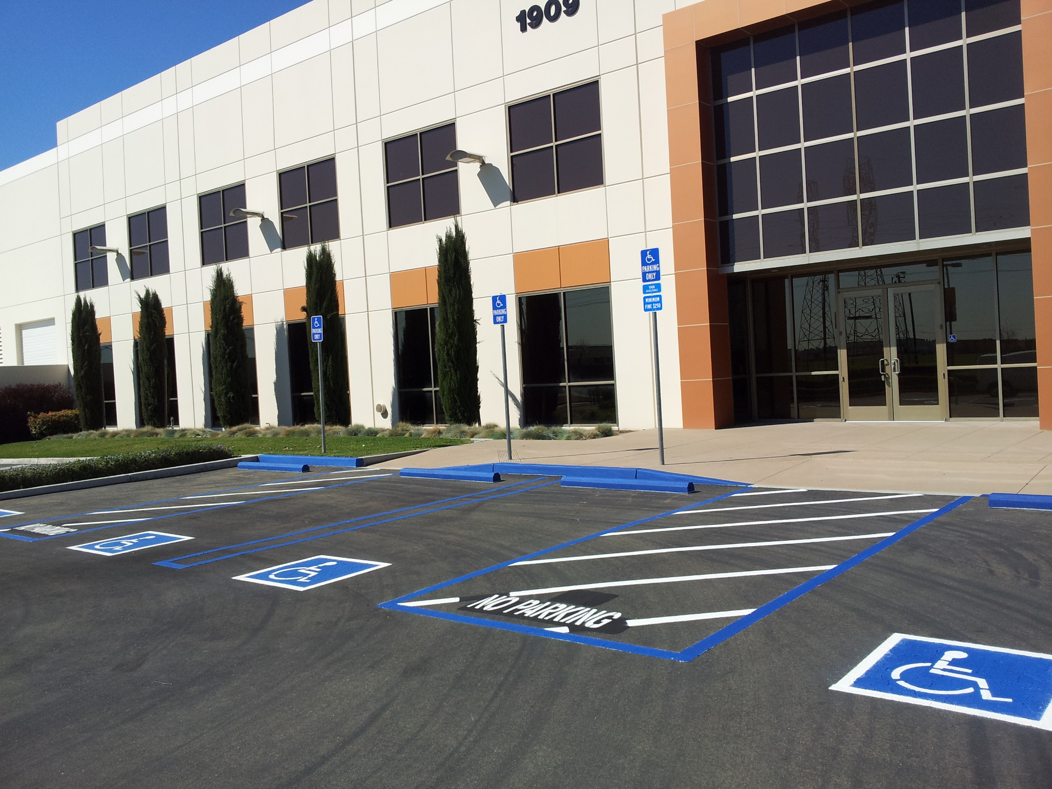 handicap parking lot painting