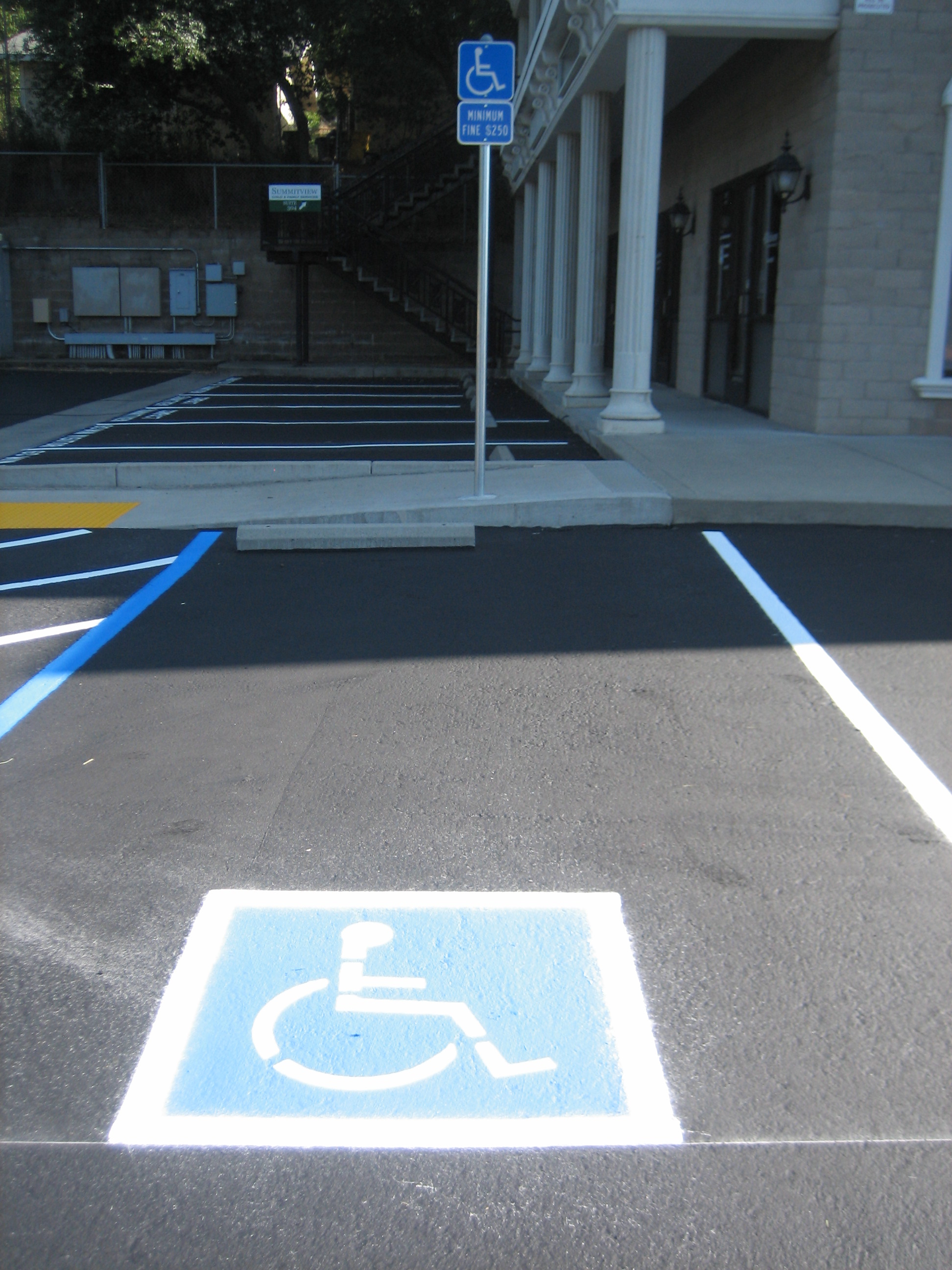 handicap parking painting